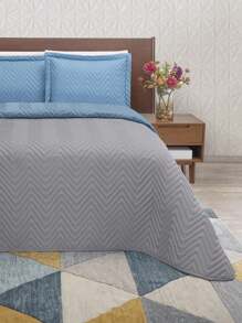 Home Elephant Edredón Ligero con Funda Capitonada King Size Dos Vistas Suave - Azul - Ver 5