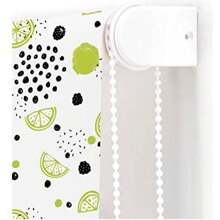 Ecommerc3 Store enrouleur translucide de taille 90x180 - Tissu de store numérique de taille 87x175 - Store enrouleur isolant thermique de couleur vert chaux - Multicolore - Voir 4