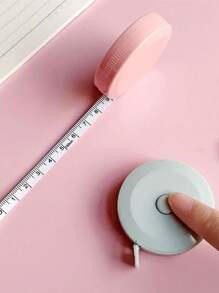 1pc Soft Tape Measure Retractable Measurement Body Fabric Sewing Tailor Cloth Knitting Craft Weight Loss Measurement Retractable Black Double Sided Tape Measure Body Measurement - Multicolor - View 5