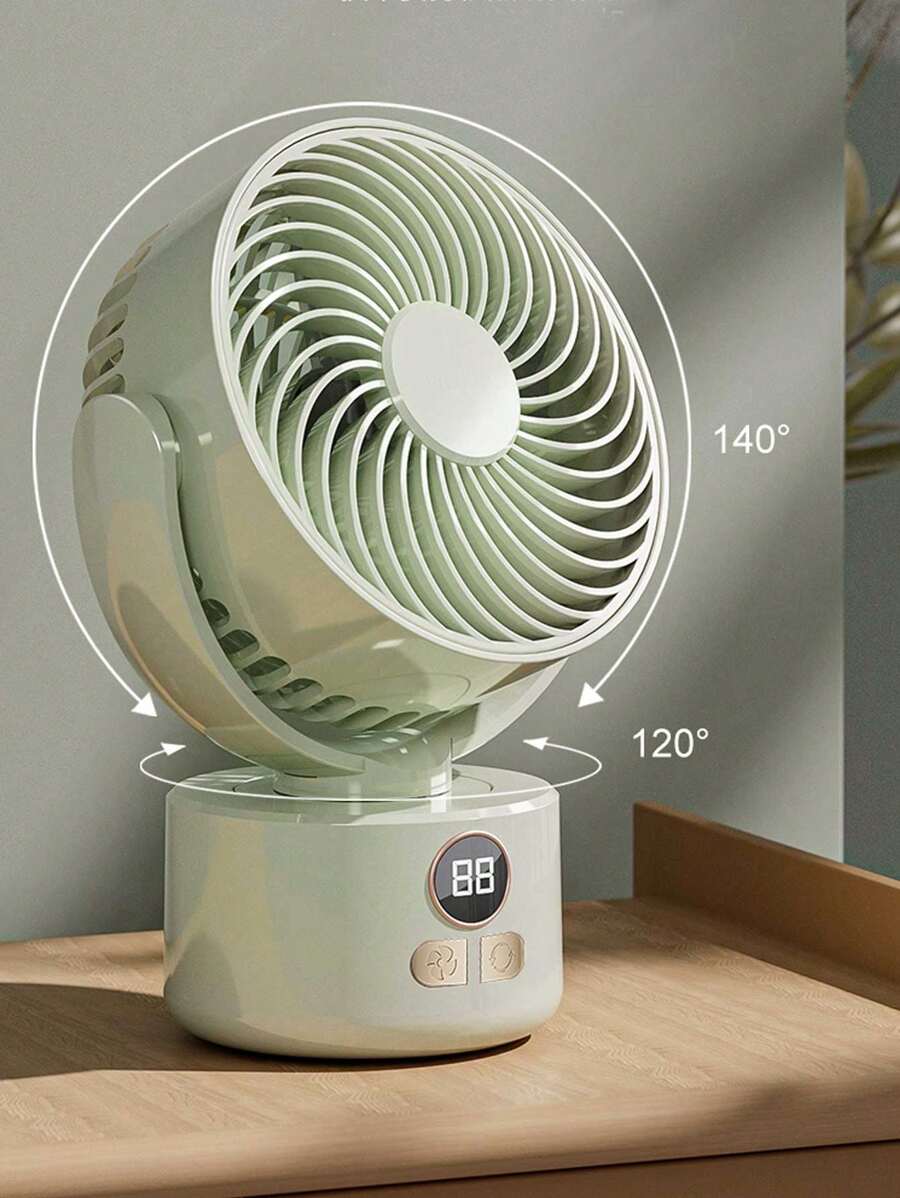 Rechargeable Desk Fan, Ultra Quiet HighSpeed Circulating Fan, Long