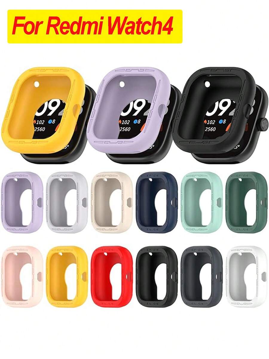 COOLIA 1 Vỏ bọc silicon, tương thích với Redmi Watch 4, Vỏ bảo vệ thay thế bằng silicon mềm chống rơi, Phụ kiện đồng hồ, Dành cho cả nam và nữ. - Đồng hồ Redmi 4 - Xem 1