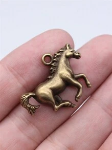 4pcs/Bag 6 Colors 30x22mm Horse Charms Pendant For DIY Keychain, Necklace, Bracelet, Earring Jewelry Making DIY Jewelry Findings