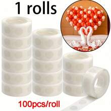 100/200/300/500 viên keo dán trong suốt có thể tháo rời dùng làm phụ kiện bóng bay hai mặt sáng tạo cho Giáng sinh - chấm keo - Xem 15
