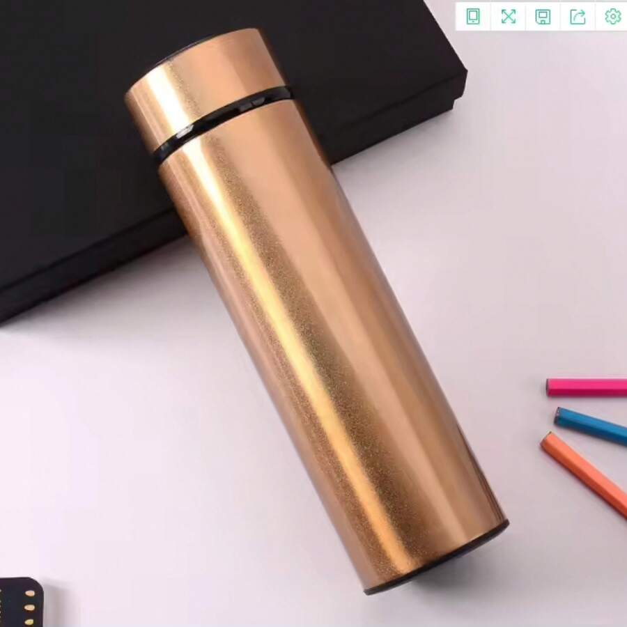 Digital Thermal Bottle Intelligent Temperature Display Colors Stainless Steel Hot Cold Drinks - 金色 - 查看 1