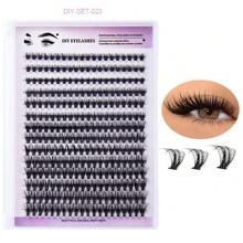 Bộ nối mi chuyên nghiệp DIY Fluffy Lash - 304050D 6080D D Curl Lash Clusters, Lông mi mỏng riêng lẻ, Keo dán mi, Nhíp mi, Cọ mi (10-18mm) - Dễ sử dụng, Lâu trôi, Chống nước, Không độc ác, Kết quả đạt chuẩn salon - Nhiều màu - Xem 3