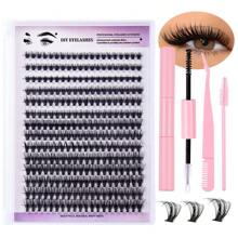 Bộ nối mi chuyên nghiệp DIY Fluffy Lash - 304050D 6080D D Curl Lash Clusters, Lông mi mỏng riêng lẻ, Keo dán mi, Nhíp mi, Cọ mi (10-18mm) - Dễ sử dụng, Lâu trôi, Chống nước, Không độc ác, Kết quả đạt chuẩn salon - Nhiều màu - Xem 4