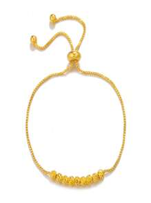 1pc Gold Simple And Fashion Flower Bead Women's Bracelet