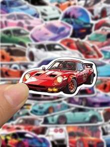 50pcs Exquisite Sports Cars Cartoon Graffiti Stickers, Creative Handbooks, Laptop, Water Cups, Guitars, Mobile Phones, Decorative Waterproof Stickers Decal Stickers,Sticker Cars,Laptop Sticker, Stickers,Stickers>Pvc,Sport Sticker,Stickers,,Car Stickers