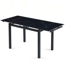 Black Ceramic Modern Rectangular Expandable Dining Room Table For Space-Saving Kitchen Small Space -Table - màu đen - Xem 5