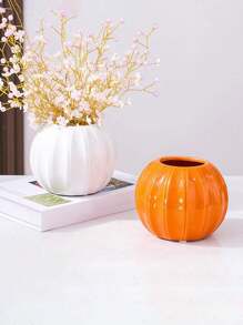 1 件塑料南瓜形花瓶，家居装饰收纳盒，婚礼派对装饰，适合万圣节、圣诞派对 - 彩色 - 查看 3
