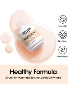 Gellen Conjunto de Gel Construtor de Unhas Gellen Builder 7 em 1, Gel Construtor Duro Rosa Gelatina Fortalecedor de Unhas, Gel de Extensão, Lâmpada de Unhas LED Curada, Gel Base de Cor, Cola de Unhas em Garrafa, Presente para Mulheres