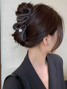 G Metal Hair Clip Piranha Clip 12cm With Luxury Perula - 棕色 - 查看 1