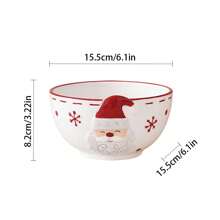 Set da tavola natalizio con ciotole e piatti con motivo a rammendo nordico a forma di Babbo Natale, set di barattoli sigillati in ceramica decorati, piatti piatti, tazze, set da tavola per la casa, la cucina, regalo di Natale