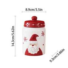 Set da tavola natalizio con ciotole e piatti con motivo a rammendo nordico a forma di Babbo Natale, set di barattoli sigillati in ceramica decorati, piatti piatti, tazze, set da tavola per la casa, la cucina, regalo di Natale