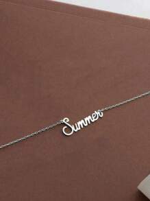 1 chiếc vòng cổ khắc tên theo yêu cầu, mặt dây chuyền chữ viết tay cá nhân hóa dành cho nữ, trang sức thép không gỉ, vòng cổ dây chuyền dành cho nam, thời trang, xu hướng mùa thu, giản dị, cổ điển, mộc mạc, tối giản, tùy chỉnh, độc đáo, món quà lý tưởng cho bạn gái, mẹ, gia đình, bạn bè, con gái, ông bà, thích hợp cho kỷ niệm, sinh nhật, mặc hàng ngày, dạ hội, Ngày của Mẹ, Ngày Valentine, lễ tốt nghiệp, đám cưới - mạ bạch kim - Xem 5