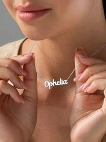 1 chiếc vòng cổ khắc tên theo yêu cầu, mặt dây chuyền chữ viết tay cá nhân hóa dành cho nữ, trang sức thép không gỉ, vòng cổ dây chuyền dành cho nam, thời trang, xu hướng mùa thu, giản dị, cổ điển, mộc mạc, tối giản, tùy chỉnh, độc đáo, món quà lý tưởng cho bạn gái, mẹ, gia đình, bạn bè, con gái, ông bà, thích hợp cho kỷ niệm, sinh nhật, mặc hàng ngày, dạ hội, Ngày của Mẹ, Ngày Valentine, lễ tốt nghiệp, đám cưới - mạ bạch kim - Xem 9