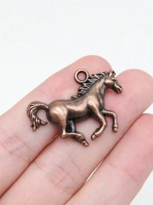 4pcs/Bag 6 Colors 30x22mm Horse Charms Pendant For DIY Keychain, Necklace, Bracelet, Earring Jewelry Making DIY Jewelry Findings