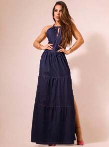 GO Jeans Dress Real Photo Stylish Ref 499 Special - Màu xanh lam - Xem 4