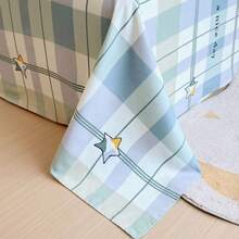 3入組條紋床上用品套件（1床單+1對枕套，枕頭不包括），簡單條紋圖案，柔軟肌膚友好，可水洗，美觀，適用於臥室、客房、旅館