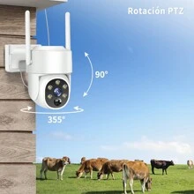 Ojo® Solar Cámara De Seguridad 4mp Hd Wifi Ptz Con Baterías - Blanco - Ver 7