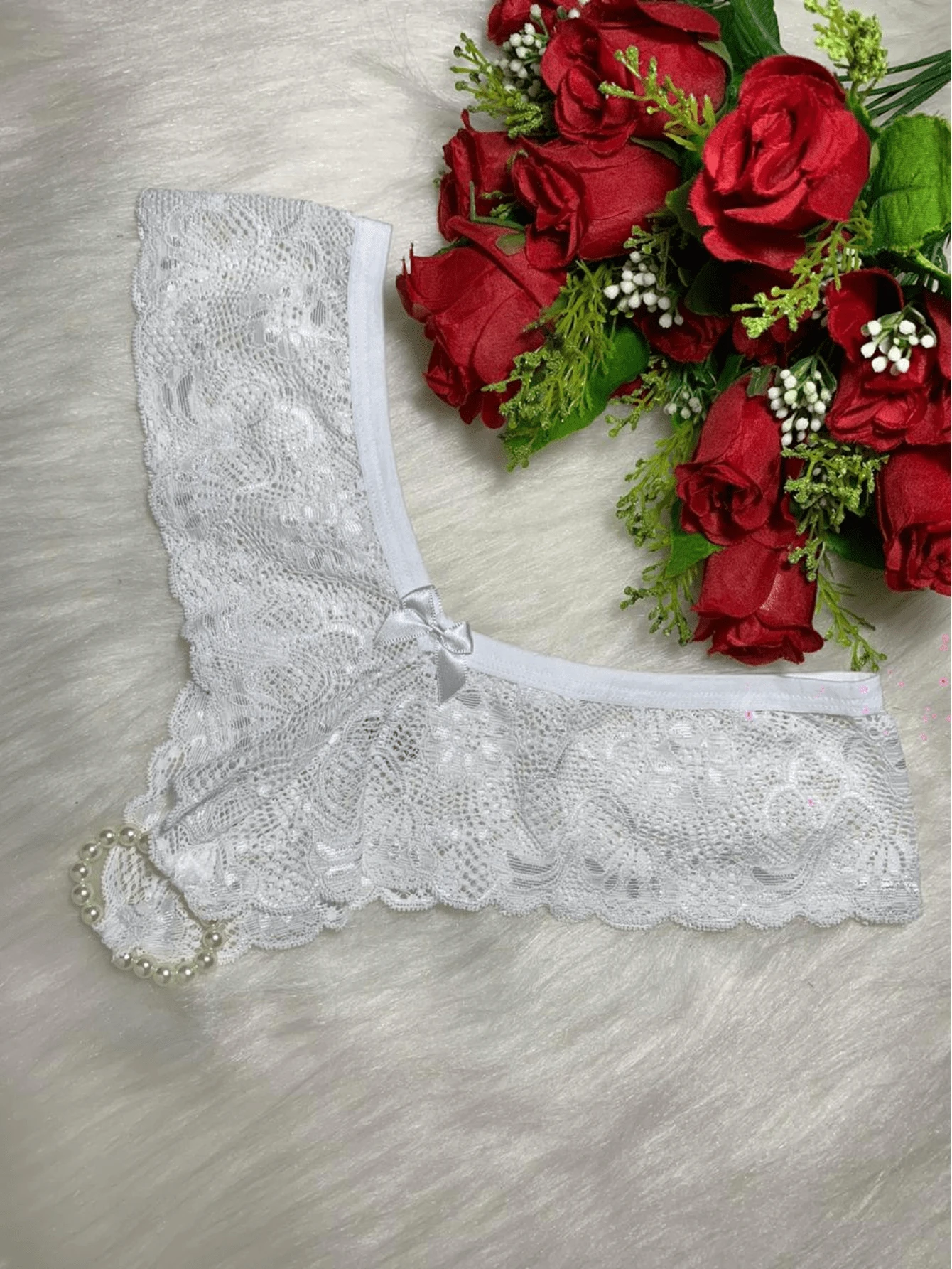 Women Crotchless Panties - 白色 - 查看 1