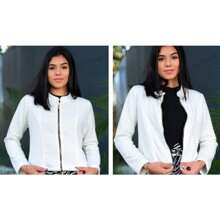 Blogueirinha Style Youth Matelassé Jacket - trắng - Xem 2