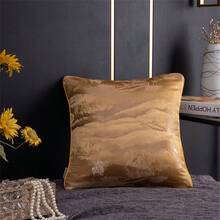 1入奢華北歐海景枕套(不含枕芯)提花織物製造工藝，手感柔軟，舒適獨特觸感，紗線染色，可用於沙發，臥室，椅子等多種用途。 - 黃色 - 查看 14