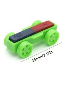 1套1/2磁能玩具車，配條形磁鐵，適用於小學和中學的物理科學實驗教學演示 - 彩色 - 查看 5