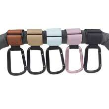 1pc Multifunctional Leather & Aluminum Alloy Hook With  For Electric Bikes, Bicycles, Strollers And Baby Carriages - Black - View 10