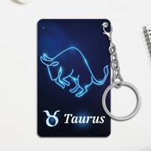 1pc Custom-Made Acrylic Keychain With 12 Constellations, Personalized Name Keychain, Laser Engraved Stainless Steel Keyring, Car Backpack Pendant Keychain, Perfect For Men And Women, Fashionable Gifts For Birthdays, Weddings, Christmas, Father's Day, And Valentine's Day Graduation