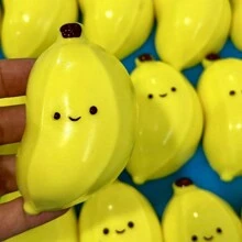 Cute Squishy Banana Squeeze Toy - Slime Sensory Fidget,High-Quality Japanese Design, Washable, Slow Rebound Stress Relief Squeeze Toy - Multicolor - View 5