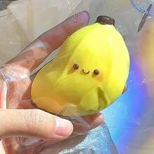 Cute Squishy Banana Squeeze Toy - Slime Sensory Fidget,High-Quality Japanese Design, Washable, Slow Rebound Stress Relief Squeeze Toy - Multicolor - View 2