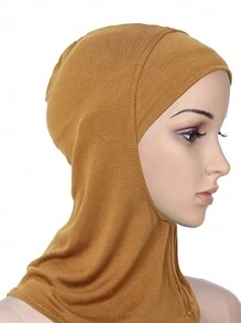 1入組女士柔軟彈性頭巾，伊斯蘭頭巾圍巾頸套頭帶發帶頭巾 - A - 查看 22