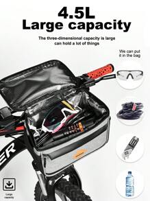 X-TIGER Túi ghi đông xe đạp có dây đeo vai và tấm che mưa có thể tháo rời, chất liệu màn hình cảm ứng trong suốt ở phía trên và khuôn nhôm cách nhiệt bên trong, phù hợp với hầu hết các loại xe đạp - Nhiều màu - Xem 3