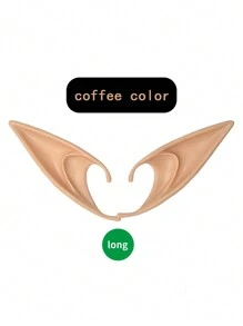 2 对仙女小精灵乳胶软耳塞角色扮演耳饰，圣诞派对服装装饰 - 彩色 - 查看 9