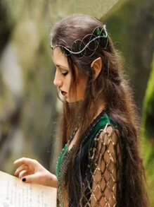 2 对仙女小精灵乳胶软耳塞角色扮演耳饰，圣诞派对服装装饰 - 彩色 - 查看 4