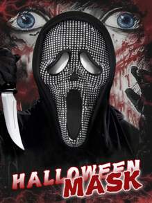 1PC Halloween Scream Ghost Face Mask With Diamond COS Makeup Ball Costume Props - Multicolor - View 7