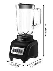 Licuadora  Marca Taurus Modelo Haley  Vaso De Plastico Base Negra Y 4 Velocidades 1l - Negro - Ver 5