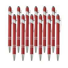 12 Piezas Plumas de bola divertidas con citas negativas, pluma con punta de punta fina para pantalla táctil y punta de tinta negra, pluma de escritura suave de punto fino para oficina (12 colores) - Conjuntos - Ver 1