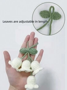 1pc Handmade Knitted Flower Keychain Bag Charm, Design Bag Charm,Creative Keychain, Key Chain Charms, Backpack Pendant, Bag Charms, Cute Stuff Crochet School Supplies Teacher Gifts Back To School Teacher Accessories,  Birthday Gifts, Party Favors - Multicolor - View 3