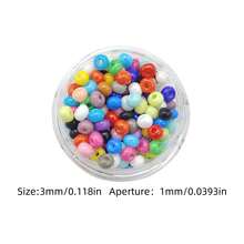 20g/Pack, Approx. 500pcs 3mm Solid Color Glass Seed Beads For DIY Jewelry Making - Multicolor - View 4