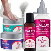 Kit Spa dos Pés Calox Amaciante Calosidades Cora Profissional - Branco - Visão 1