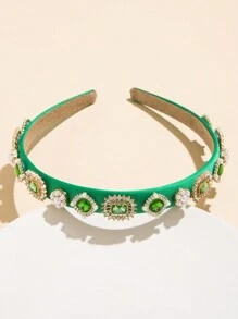 1pc Elegant Thin Green Headband, Suitable For Women Everyday Wear In Spring/Summer - Green - View 2