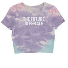 The Future Is Female Feminism  Cropped T-Shirt - Eternity - View 3