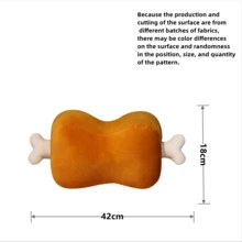 Keylingwd Juguete de peluche suave de Carne con hueso, almohada de carne con hueso de felpa interesante y lindo juguete de peluche con forma de carne con hueso para regalo de cumpleaños o Navidad - multicolor - Ver 9