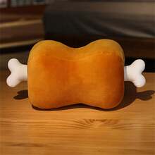 Keylingwd Juguete de peluche suave de Carne con hueso, almohada de carne con hueso de felpa interesante y lindo juguete de peluche con forma de carne con hueso para regalo de cumpleaños o Navidad - multicolor - Ver 1