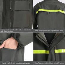 一套加厚连帽反光雨衣和雨裤,男女通用,返校用品保暖,闺蜜节,小狗,嘉年华,春夏精选,伴娘礼物,房间,卧室装饰,海滩,旅行,男士,女士,度假,可爱小物,母亲节礼物,卧室装饰,花园,厨房装饰,夏季,海滩,旅行必备,房间装饰,软萌玩具,毕业季 - 軍綠色 - 查看 7