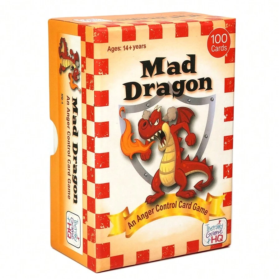 Mad Dragon Card Game An Anger Control Card Game Fun & Therapeutic Card Game Teaching Anger Control - Black - View 1