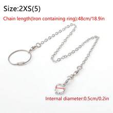 1set Stainless Steel Parrot Bird Harness & Leash, All Seasons - White - View 18