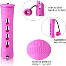 批发 40 件烫发棒套装 4 种尺寸卷发器冷烫棒 适合女士长短发 DIY 美发造型工具、发饰、美发工具 - 彩色 - 查看 4